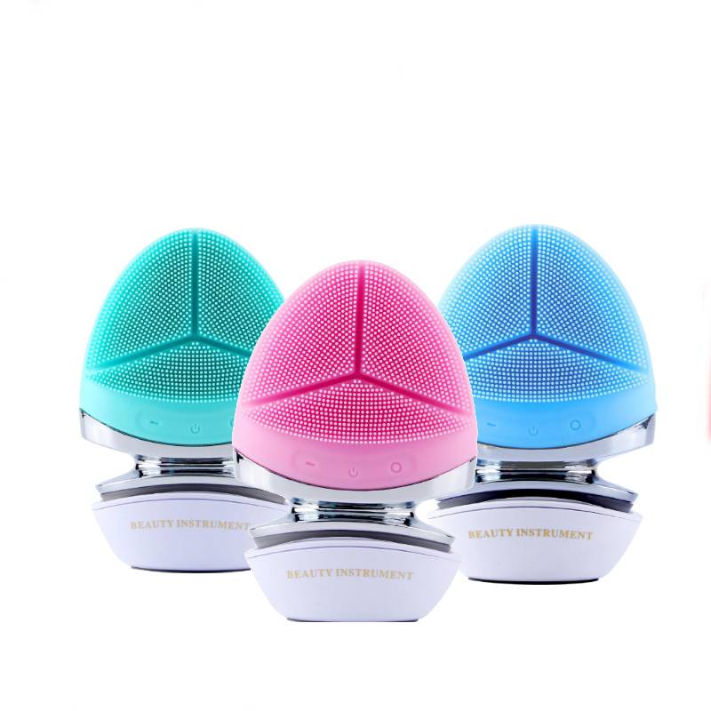 New Design Silicone Sonic Face Scrubbers Usb Chargeing Waterproof Electric Face Cleanser Massager Brush