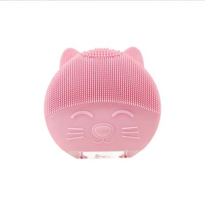 Kitten Cat Shape Silicone Facial Cleanser Brush Sonic Electric Face Massage Silicone Facial Cleanse